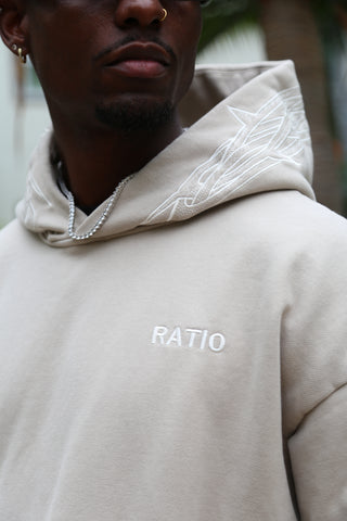 RATIO One of One Embroidered Hoodie - Concrete Gray