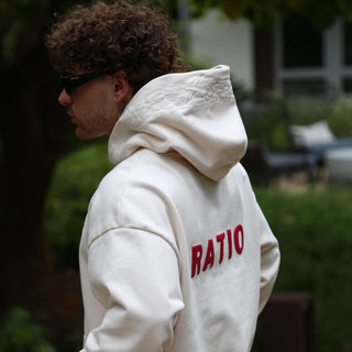 RATIO One of One Embroidered Hoodie - Cream