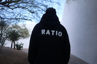 RATIO One of One Embroidered Hoodie - Jet Black